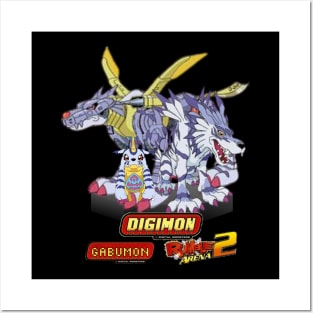 Gabumon Evolutions-For Digimon Rumble Arena lovers Posters and Art